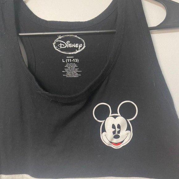Disney Black & White Mickey Tank Top-Youth Large - Picture 2 of 4